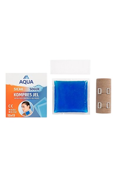 Aqua Sıcak Soğuk Kompres Jel 13x13 cm + Elastik Bandaj
