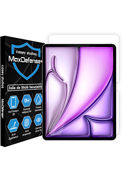 Casey Studios Folie iPad Air 13 2025, Full Cover, Ultra HD, Anti Zgarieturi, Anti Socuri, Transparenta