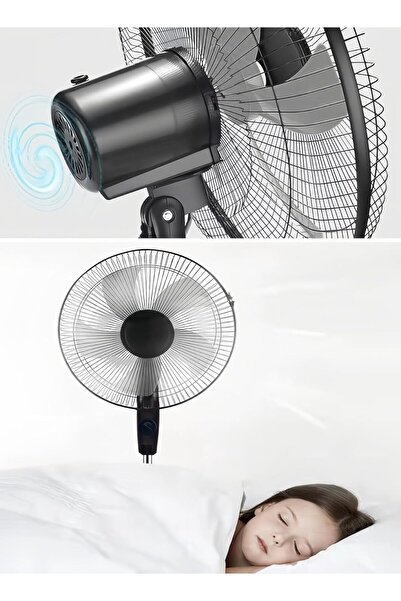 YESMAX Large 40cm Base Electric Pedestal Fan – Oscillating Blades, Tilt Head, Rotary Switch