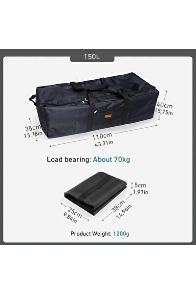 Choice 150L Westtune Camping Tools Storage Bag Folding Large Capacity Accesso...