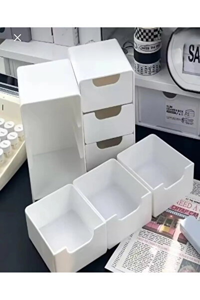 MİMOZA PARK 1Pc Mini Drawer Organizer 3-Drawer Multi-Purpose Organizer-Jewelry Hobby Accessory Organizer