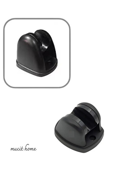 mucit home Siyah Mafsal Duş Başlığı Hortum Askısı
