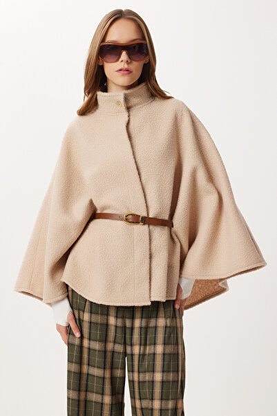 Lovelyİstanbul Παντσό με κορδόνια και κουμπιά LMW0030 ΜΠΕΖ