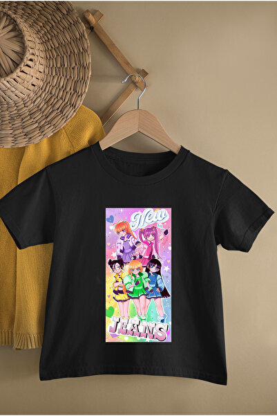 MAGORS New Jeans Group Printed Cotton Short Sleeve Youth and Children T-Shirt