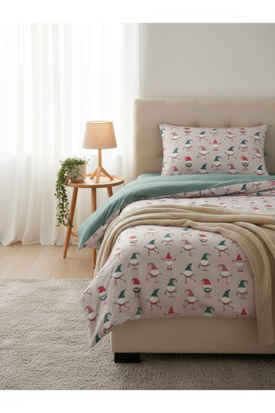 milroma Red Ho Ho Christmas Themed Children's Bedding Set