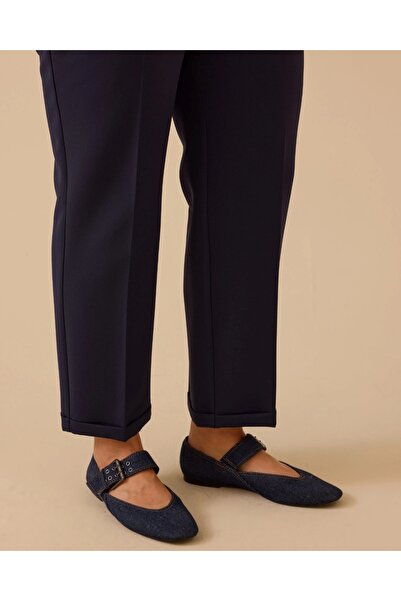 Gala-Xi New Seçi̇l Women Plus Size Elastic Waist Ankle Length Pants 10002521014024