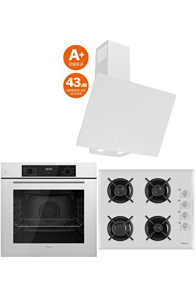 Ferre WHITE PLUS SERİSİ 3LÜ CAM ANKASTRE SET (QBL63CB-1140B-D078SA)