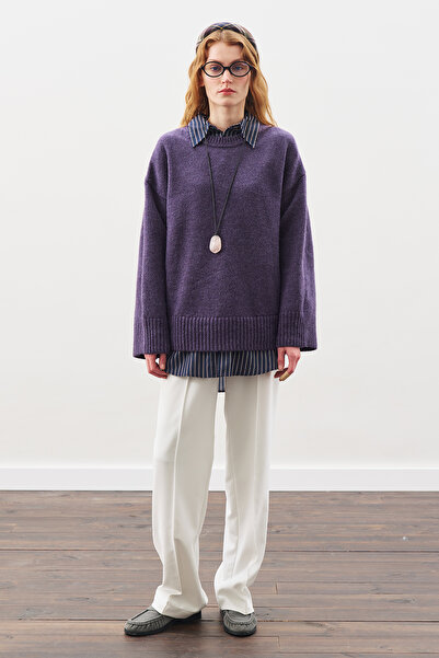 Manuka Chunky Oversized Sweater Purple