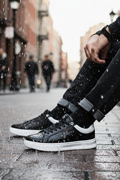 Giyyin Sneaker Sports Shoes Black Casual Comfortable Quality Lace-Up Orthopedic Suitable for Winter