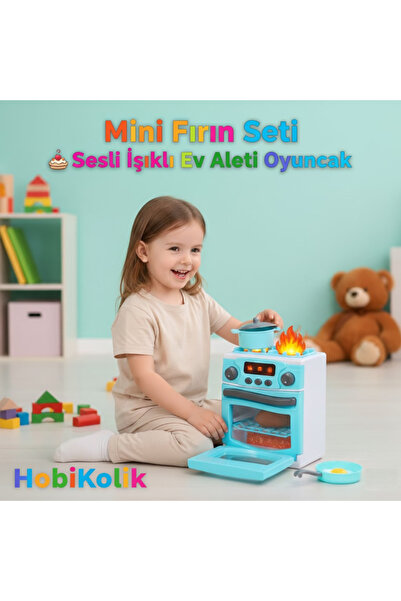 Art Tone Mini Fırın Seti 🍰 Sesli Işıklı Ev Aleti Oyuncak | Gerçekçi Ses ve I...