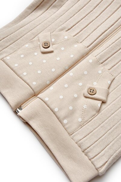 BabyCosy Baby Boy Zippered Sweatshirt 3-24 Months Stone