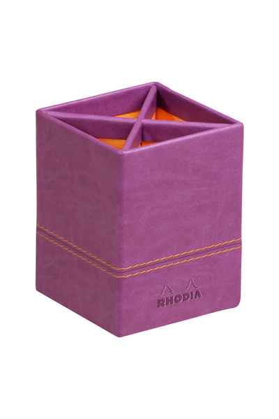 Rhodia Rhodiarama Pencil Holder Purple Suport instrumente scris, 8x8x11 cm, piele , violet,