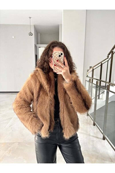 Sude Kızanlıklı Şal Yaka Çizgili Tina Kürk (Dar kalıptır mutlaka bir beden bü...