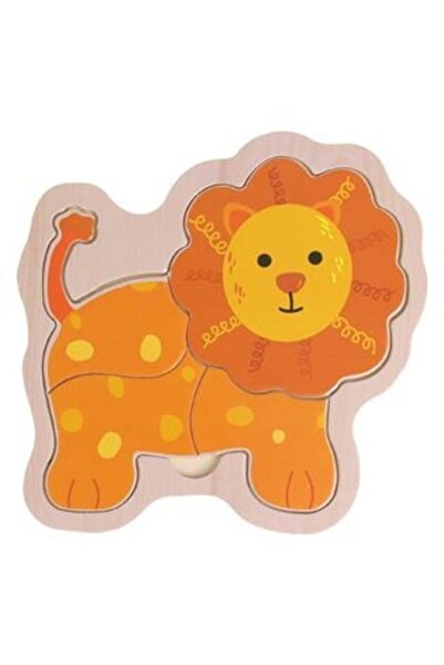 Jumbo Wooden Lion Puzzle (4 pieces) 14 x 14 cm