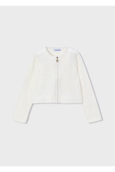 MAYORAL Girl's Zippered Plush Cardigan