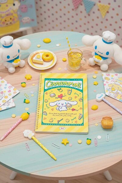 SANRIO Lisanslı Cinnamoroll Retro Koleksiyonu A4 PP Tel Ciltli Defter (60 Sayfa)