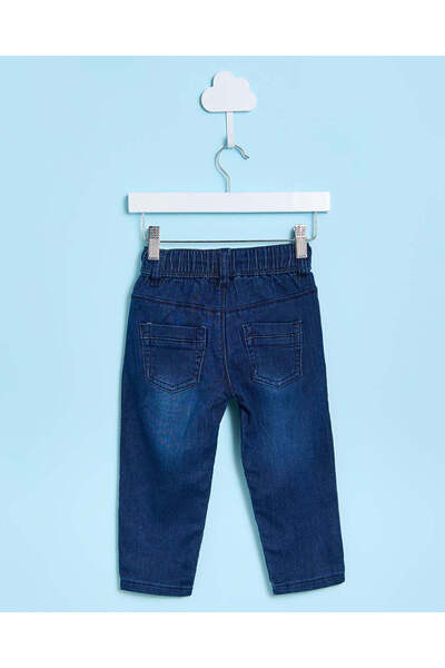 REDTAG Infant Boys Navy Denim Pull On Jeans