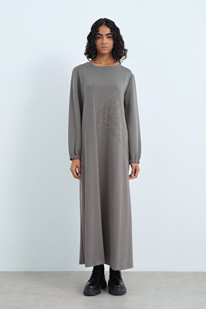 Nihan Örme Elbise Gri