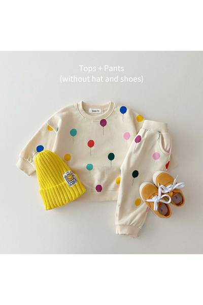 Choice 18-24M 90 Beige 2023 Spring Baby Boys Girls Clothes Sets Children's Suit Kids Long-sleeved Hooded Co