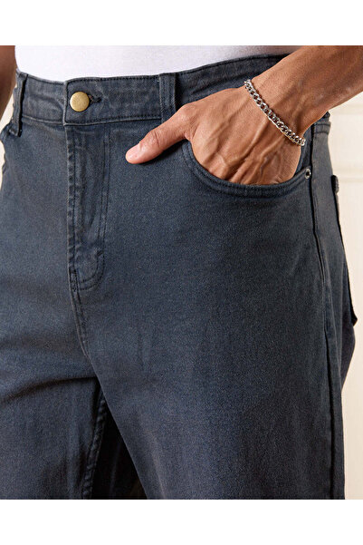 REDTAG Men Charcoal Standard Fit Jeans