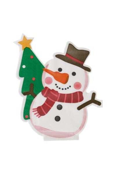 SHOPIENS 2-ply Table Napkins Snowman & Christmas Tree 33 x 40 cm - 20 pcs