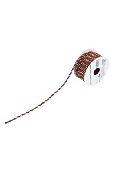 SHOPIENS Sfoară decorativă pentru bradul de Crăciun - roșu, verde și auriu (4 m)