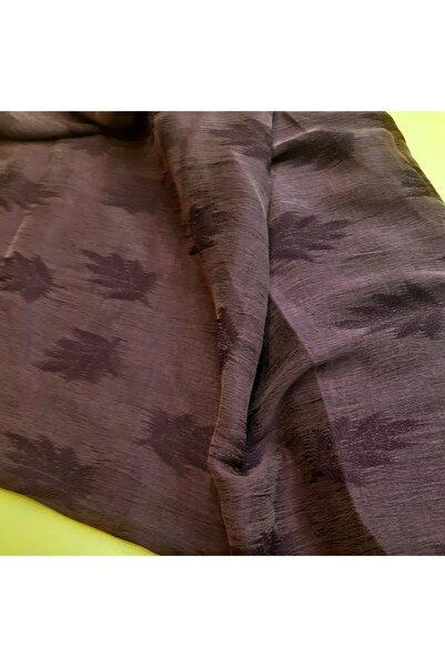 Safir Kumaş Elbiselik Yaprak Desenli Gül ipek Kupra 3 Metre