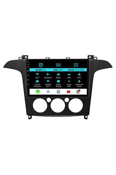 OEM Navigatie Android Dedicata Ford S-Max (2006 - 2015), 9Inch, 2Gb Ram, 64Gb...