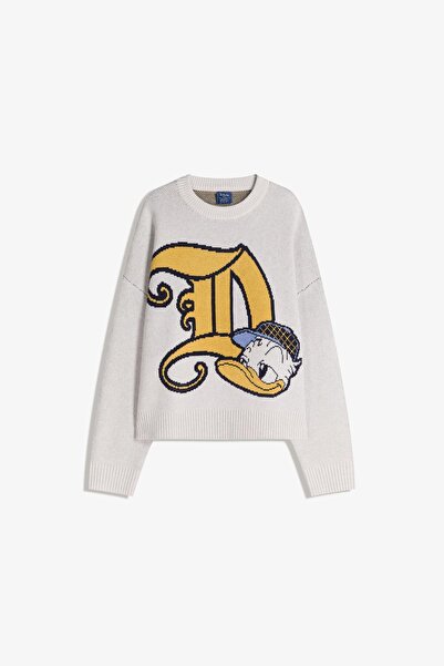 Bershka Donald Duck jakarlı kazak