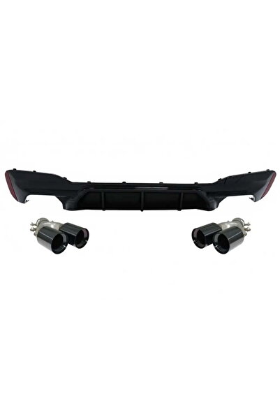OEM Difuzor Bara Spate Negru Lucios cu Tobe Ornamente Negru BMW Seria 5 G30 G...