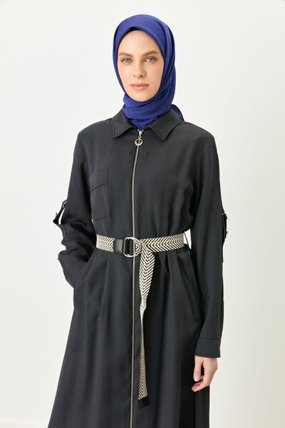 Nihan Rahat Kalıp Modal Elbise Siyah