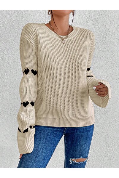 TOFAN TRİKO Heart Detailled Sweater