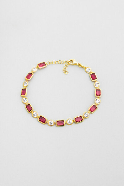 So CHIC... Ceremony 18 Ayar Sarı Altın Kaplama 19 Cm Gümüş Bileklik