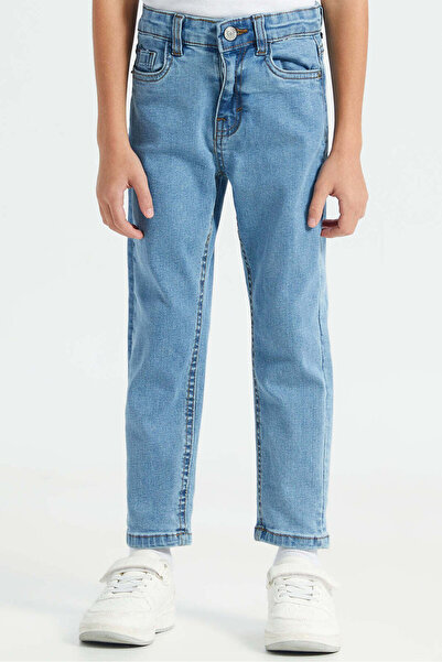 REDTAG Boys Blue 5 Pocket Jeans