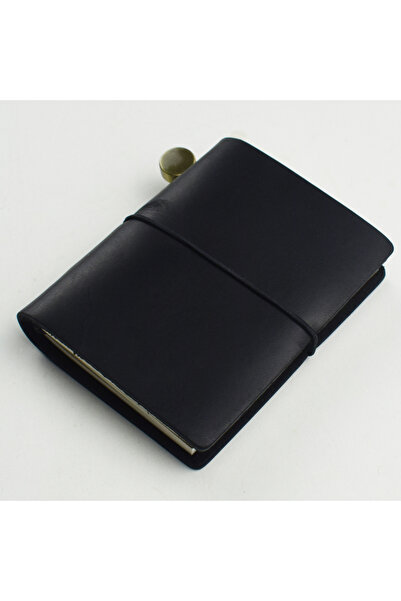 Choice Black Pocket Genuine Leather Notebook Handmade Vintage Cowhide Diary Journal Sketchbook Planner Note