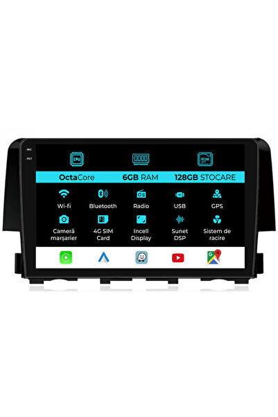 OEM Navigatie Dedicata Honda Civic (2015-2021), 9Inch, 6Gb Ram, 128Gb Stocare...