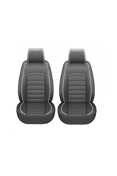 OEM Set 2 huse scaune auto pentru fata piele ecologica gri