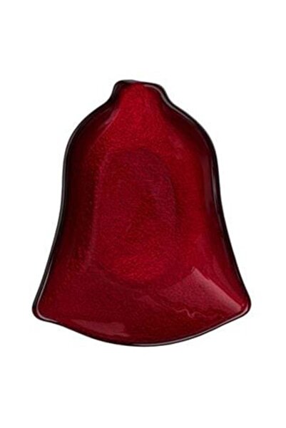 SHOPIENS Christmas Red Glass Bowl in Bell Shape 15 x 13 x 3 cm