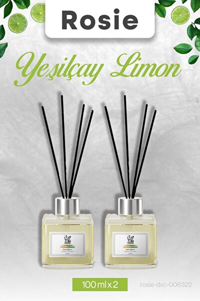 rosie 2 Adet Yeşilçay Limon Çubuklu Oda Kokusu 100 ml