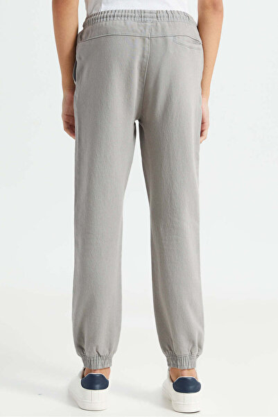 REDTAG Senior Boys Grey Denim Jeans With Cuff