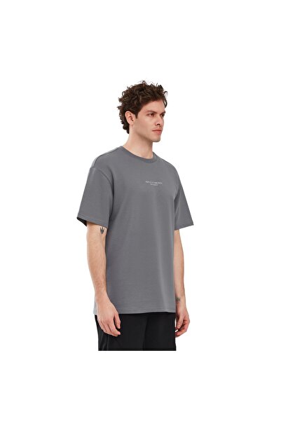 SKECHERS Ανδρικό μπλουζάκι με κοντό μανίκι γκρι γραφικό σχέδιο S231094-003