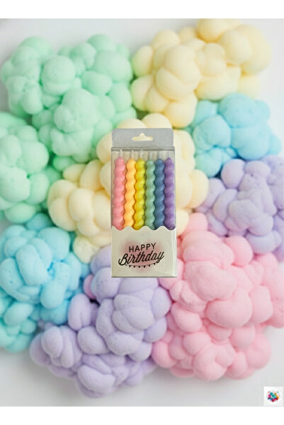 Joyane شمعة ماكارون 6 قطع 11 سم