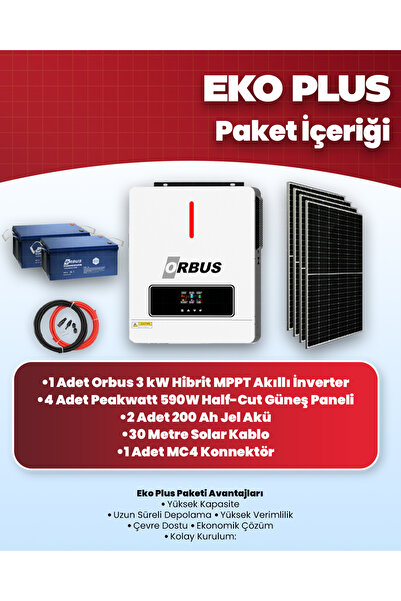 ORBUS Solar Eco Plus Paket - Güneş Enerji Sistemleri