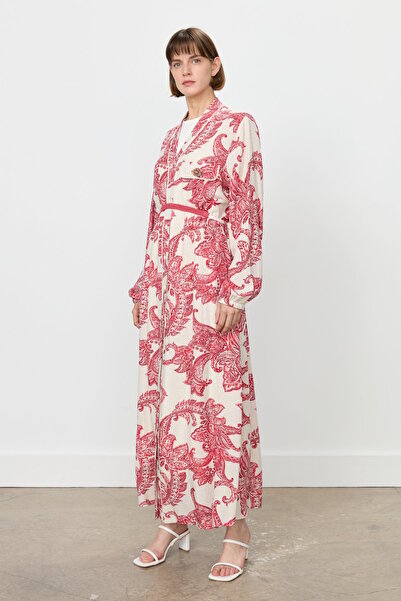 Nihan Rahat Kalıp Elbise Bordo