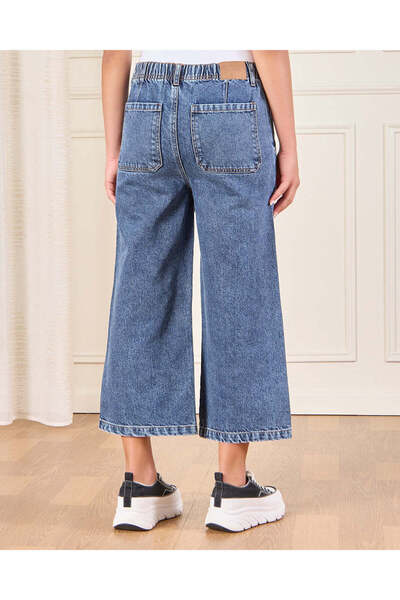 REDTAG Senior Girls Blue Wide leg Jeans