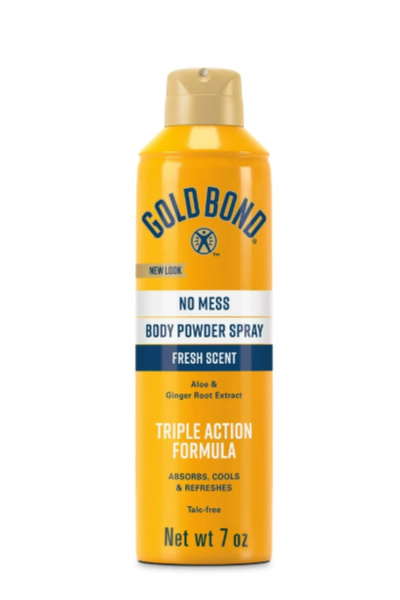 GOLD BOND بودرة الجسم بدون فوضى برائحة منعشة مع خلاصة الألوة فيرا وجذور الزنج...