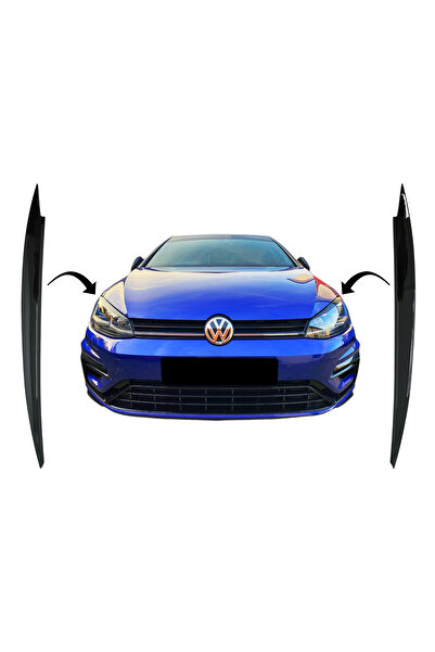 OEM Pleoape Faruri compatibil cu VW Golf VII 7 5G (2013-2017) Negru Lucios
