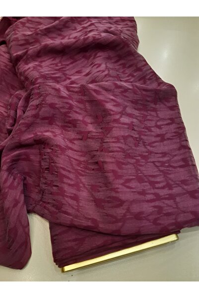 Safir Kumaş Elbiselik Yaprak Desenli Gül ipek Kupra 3 Metre