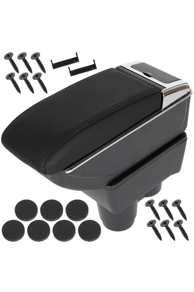 OEM Cotiera premium Dacia Duster II 2017- PIELE NEGRA