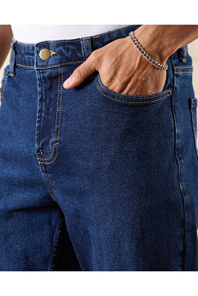 REDTAG Men Navy Plain Jeans